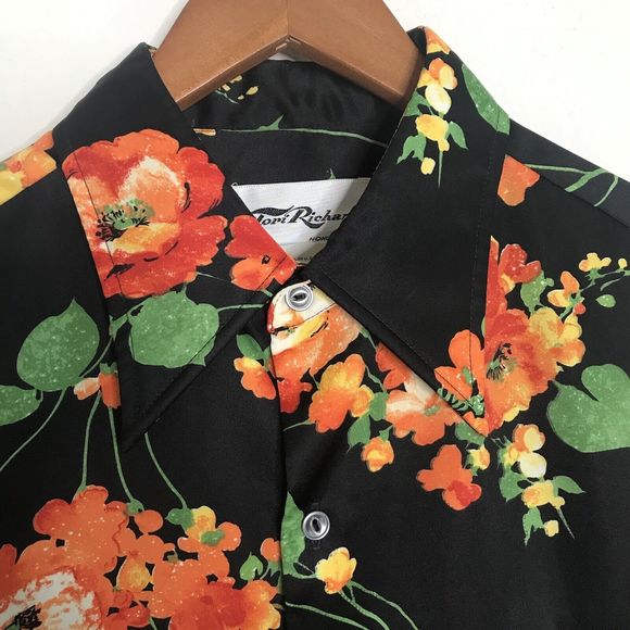 Vintage Tori Richard Honolulu Hawaiian Polyester Shirt Mens Size Large Aloha 70s - Picture 2 of 9